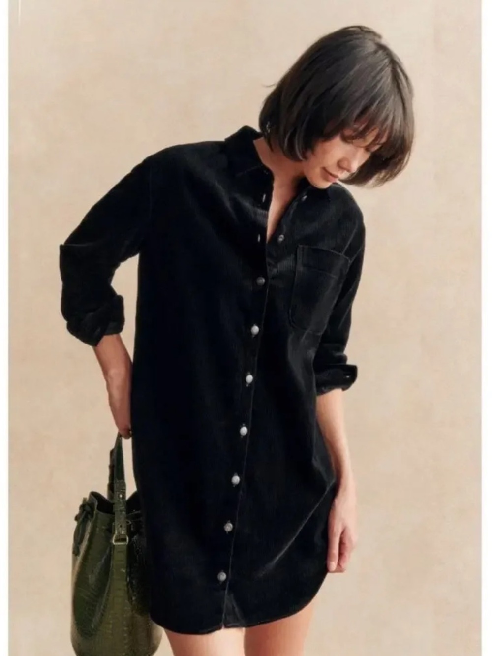 Sezane Sadie Dress in Black Size 42 / US 10